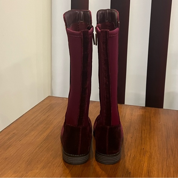 Michael Kors Emma Lily velour boots grade school new Plum Youth Girls Size 13 - Picture 8 of 15